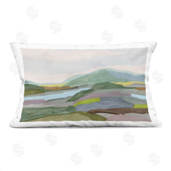 stupell industries Nikita Jariwala | Green Earth Tones Landscape Printed Throw Pillow
