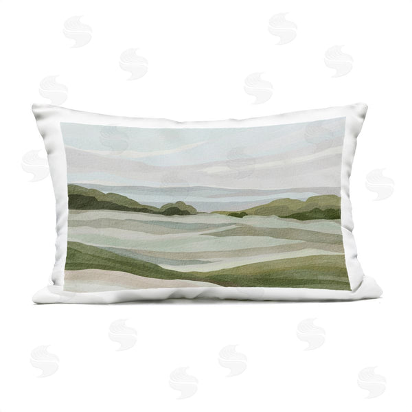 Stupell Industries Nikita Jariwala | Simple Rolling Green Hills Printed Throw Pillow