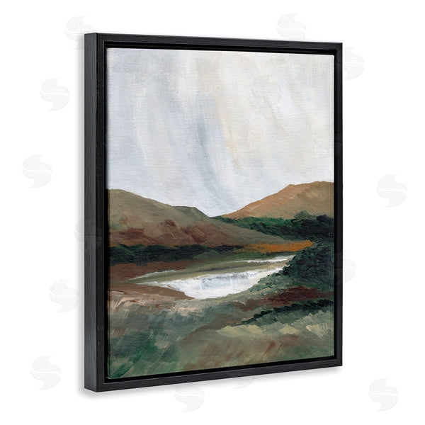 Stupell Industries Nikita Jariwala | Two Mountains With Pond