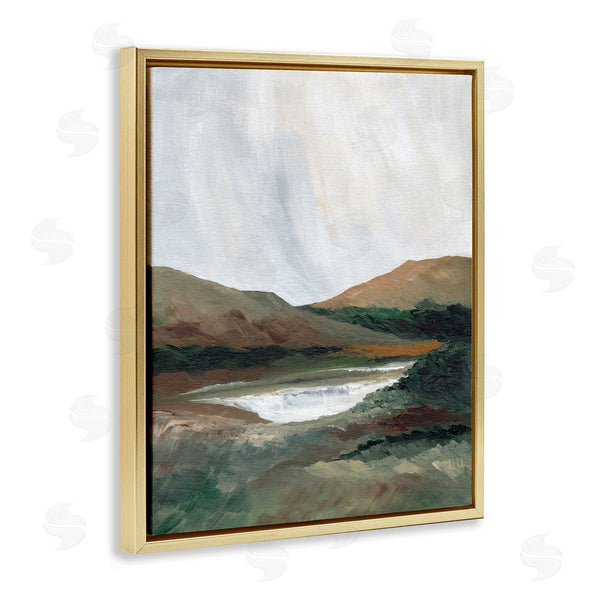 Stupell Industries Nikita Jariwala | Two Mountains With Pond