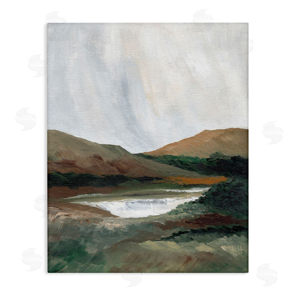 stupell industries Nikita Jariwala | Two Mountains with Pond