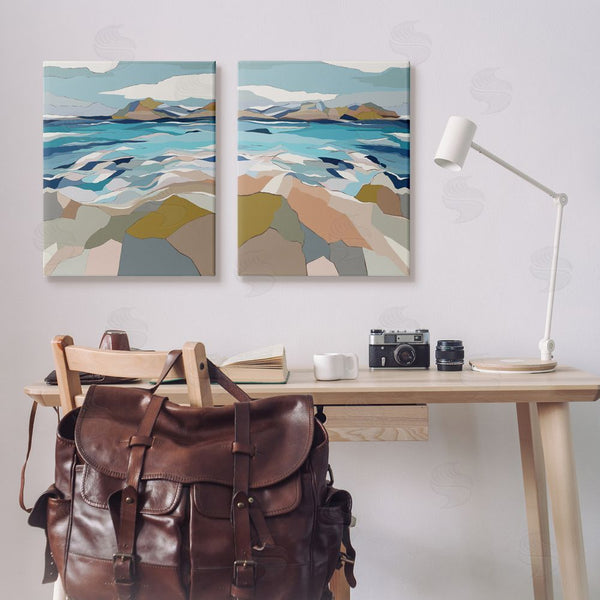 Stupell Industries Nikita Jariwala | Waterfront Geometric Abstract Painting Wall Art