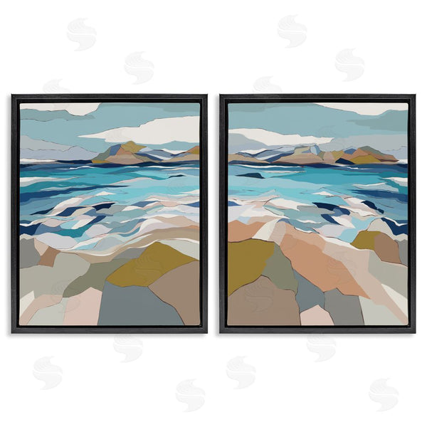 Stupell Industries Nikita Jariwala | Waterfront Geometric Abstract Painting Wall Art
