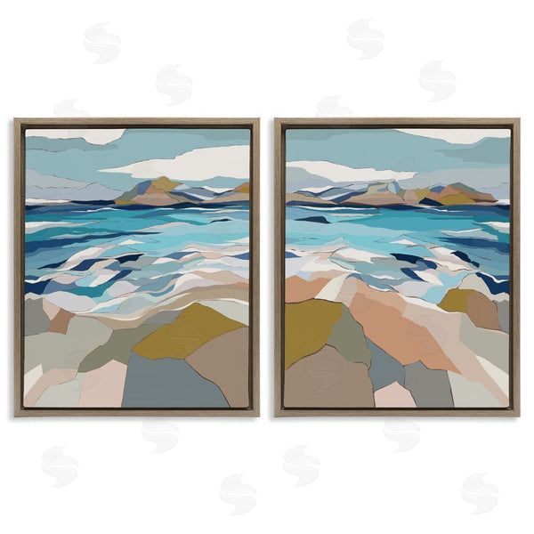 Stupell Industries Nikita Jariwala | Waterfront Geometric Abstract Painting Wall Art