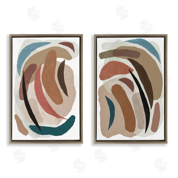 Stupell Industries Nikki Galapon | Earthy Paper Collage Shapes