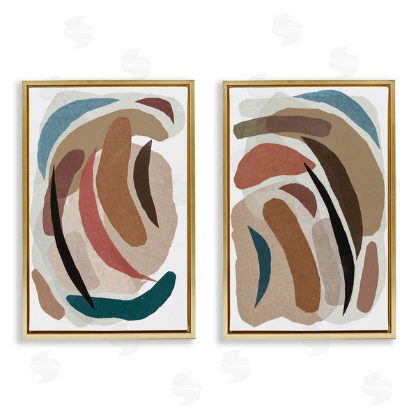 Stupell Industries Nikki Galapon | Earthy Paper Collage Shapes
