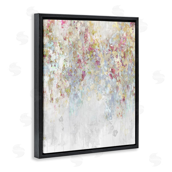 Stupell Industries Nikki Robbins | Modern Cascading Pink Flowers Abstract Painting Confetti Florals Wall Art