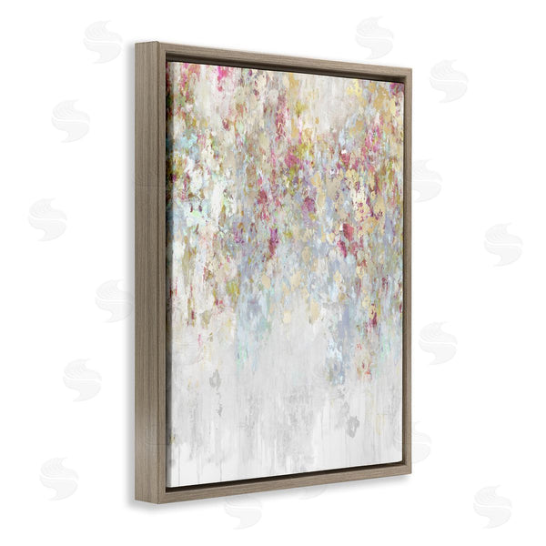 Stupell Industries Nikki Robbins | Modern Cascading Pink Flowers Abstract Painting Confetti Florals Wall Art