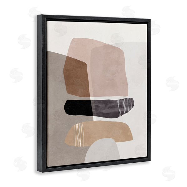 Stupell Industries Nina Blue | Abstract Aztec Rock Stone Stack Sculpture Layered Forms Wall Art