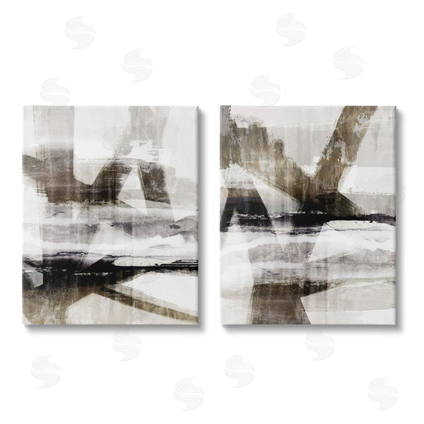 stupell industries Nina Blue | Abstract Composition Urban Complex Wall Art