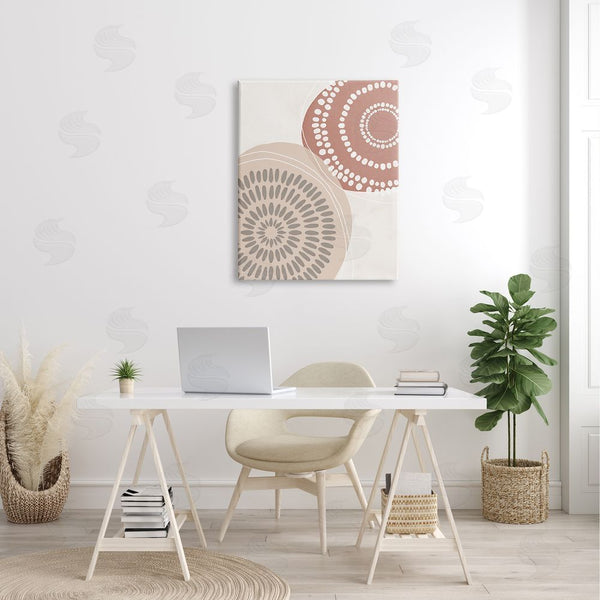 Stupell Industries Nina Blue | Abstract Mandala Illustration Geometric Dotted Mushroom Wall Art