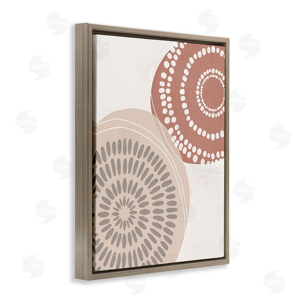 Stupell Industries Nina Blue | Abstract Mandala Illustration Geometric Dotted Mushroom Wall Art