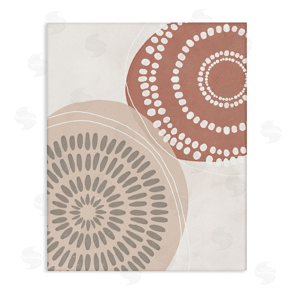 stupell industries Nina Blue | Abstract Mandala Illustration Geometric Dotted Mushroom Wall Art