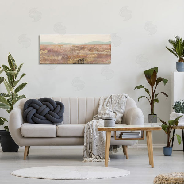 Stupell Industries Nina Blue | Abstract Neutral Prairie Landscape Wall Art