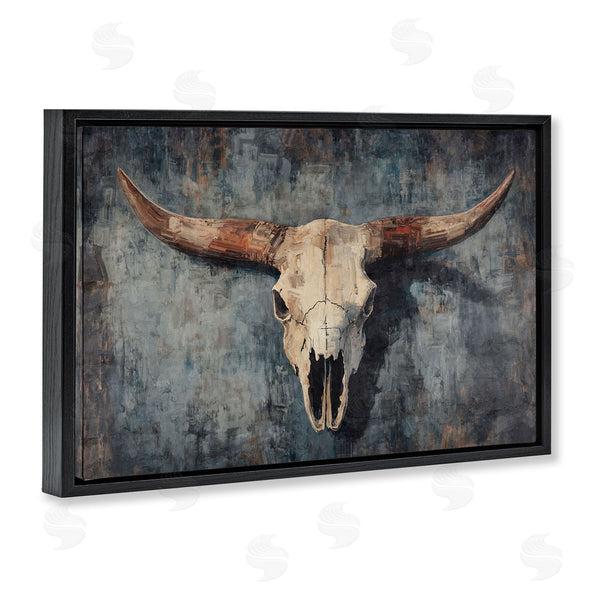 Stupell Industries Nina Blue | Antique Distressed Cow Skull