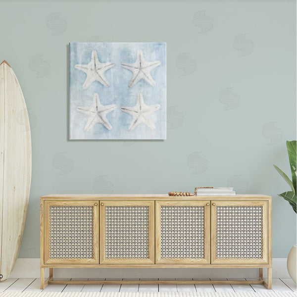 Stupell Industries Nina Blue | Aquatic Starfish Soft Blue Coastal Wall Art