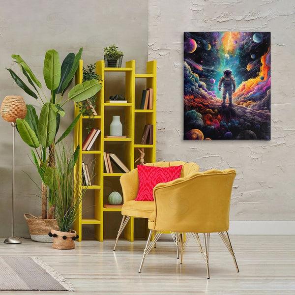 Stupell Industries Nina Blue | Astronaut On Planet Terrain Wall Art