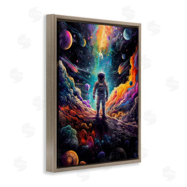 Stupell Industries Nina Blue | Astronaut On Planet Terrain Wall Art