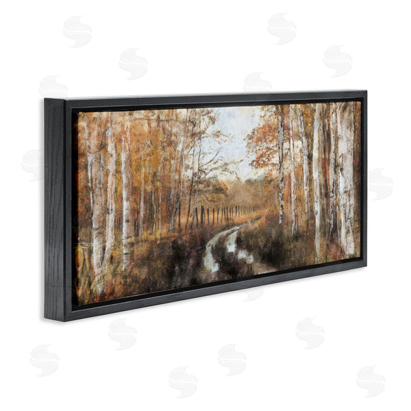 Stupell Industries Nina Blue | Autumn Birch Tree Grove Scenery Wall Art