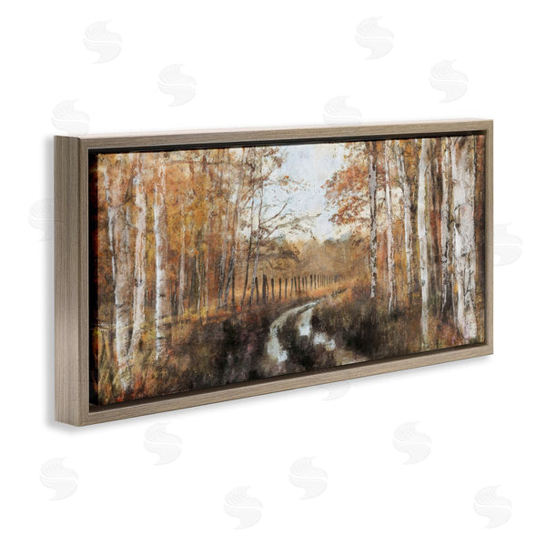 Stupell Industries Nina Blue | Autumn Birch Tree Grove Scenery Wall Art