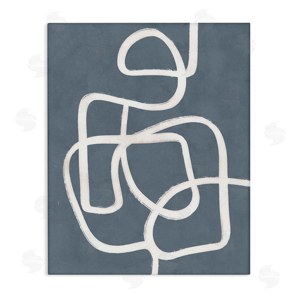 stupell industries Nina Blue | Blue Freeflow Line Wall Art
