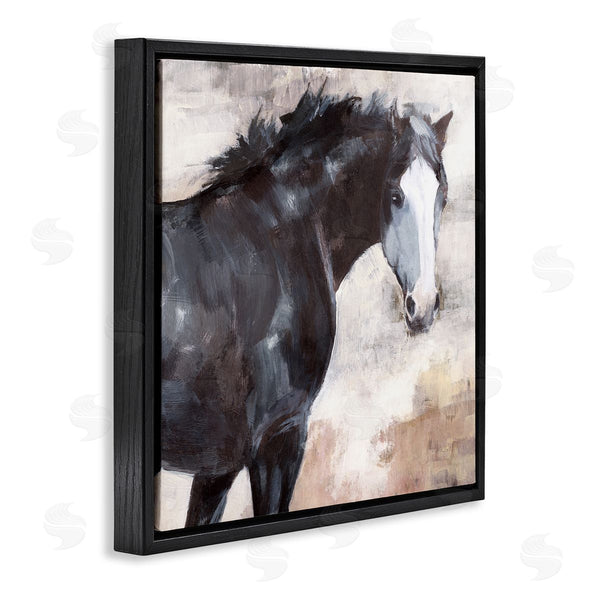 Stupell Industries Nina Blue | Breezy Country Stallion Horse Painting Wall Art