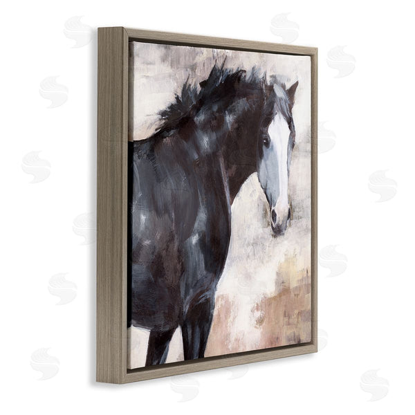 Stupell Industries Nina Blue | Breezy Country Stallion Horse Painting Wall Art