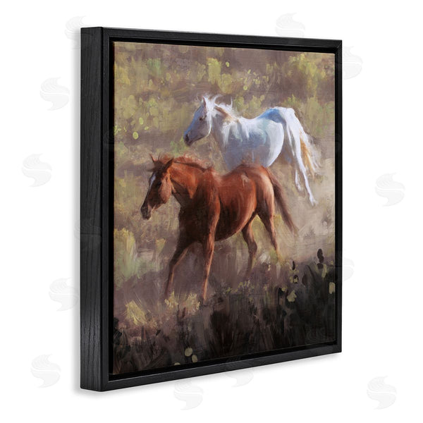 Stupell Industries Nina Blue | Brown And White Wild Horses