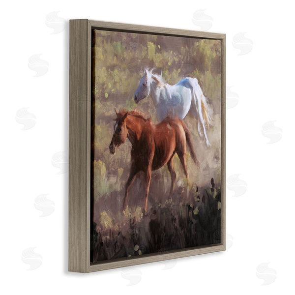 Stupell Industries Nina Blue | Brown And White Wild Horses