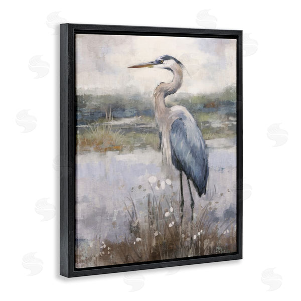 Stupell Industries Nina Blue | Coastal Heron On Riverbank Wall Art