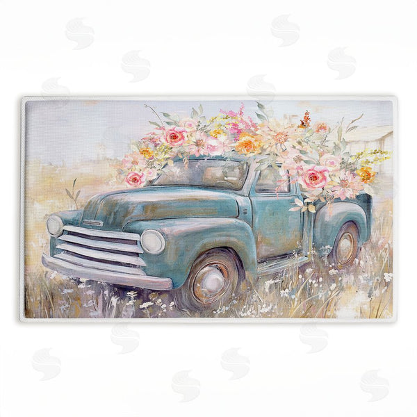 stupell industries Nina Blue | Country Cargo Roses Plush Bath Mat