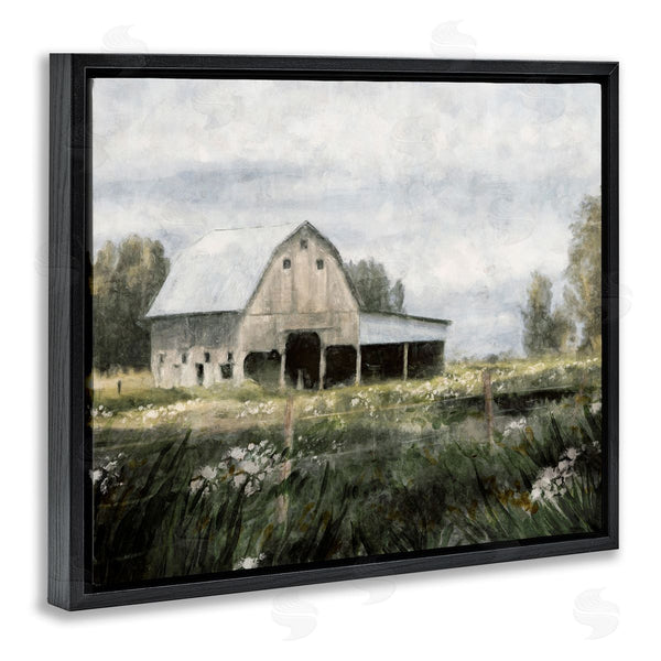 Stupell Industries Nina Blue | Country Farmhouse Barn Meadow Wall Art