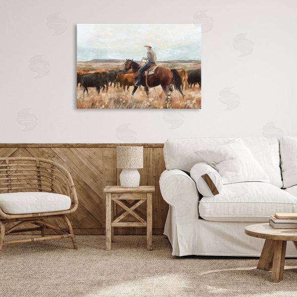 Stupell Industries Nina Blue | Cowboy On The Range Wall Art