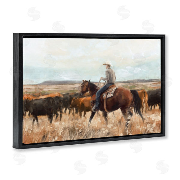 Stupell Industries Nina Blue | Cowboy On The Range Wall Art