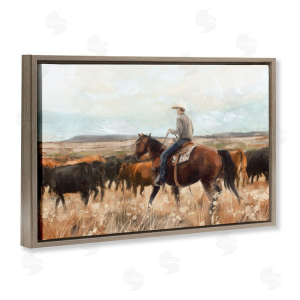 Stupell Industries Nina Blue | Cowboy On The Range Wall Art