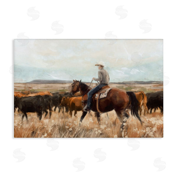 stupell industries Nina Blue | Cowboy On The Range Wall Art