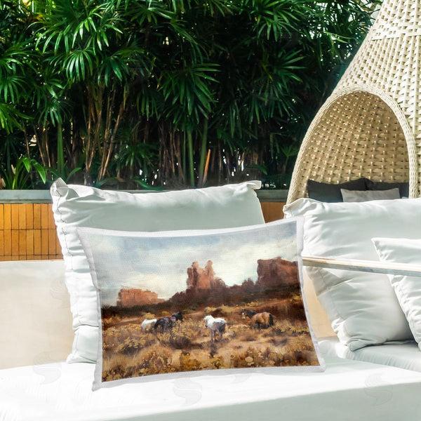 Stupell Industries Nina Blue | Desert Horses Landscape
