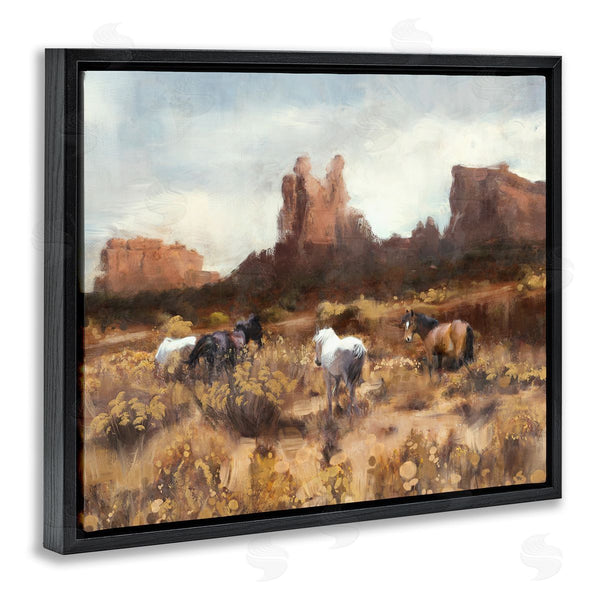 Stupell Industries Nina Blue | Desert Horses Landscape Wall Art