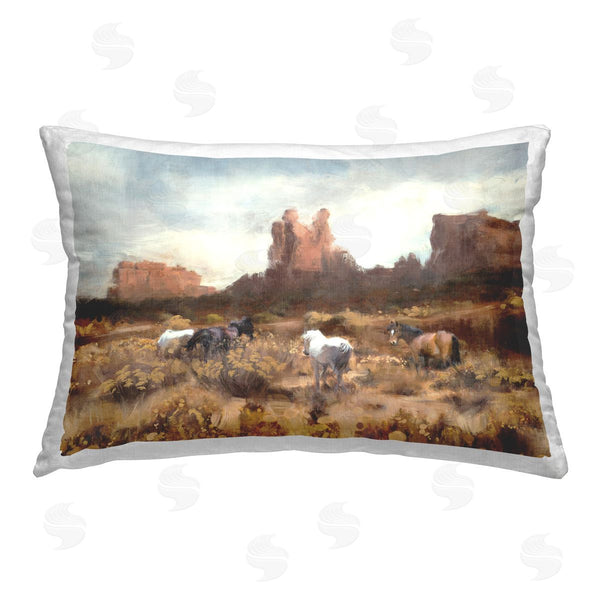 stupell industries Nina Blue | Desert Horses Landscape