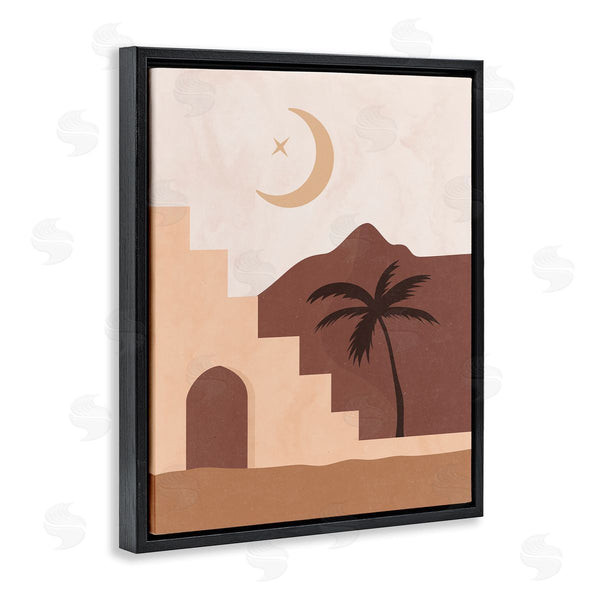 Stupell Industries Nina Blue | Desert Night Crescent Moon Wall Art