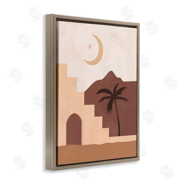 Stupell Industries Nina Blue | Desert Night Crescent Moon Wall Art
