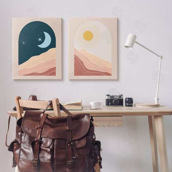 Stupell Industries Nina Blue | Energetic Arid Desert Daily Sky Windows Wall Art