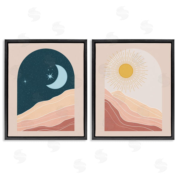 Stupell Industries Nina Blue | Energetic Arid Desert Daily Sky Windows Wall Art