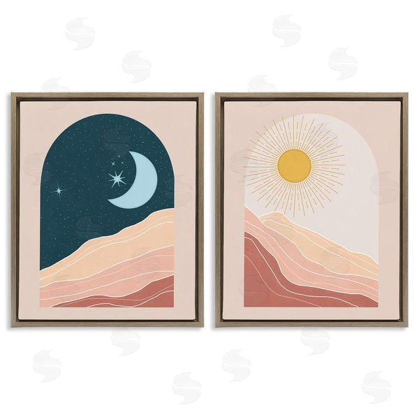 Stupell Industries Nina Blue | Energetic Arid Desert Daily Sky Windows Wall Art