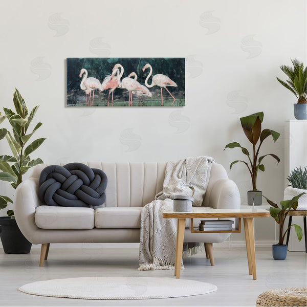 Stupell Industries Nina Blue | Flamingos In Green Nature Swamp Wall Art