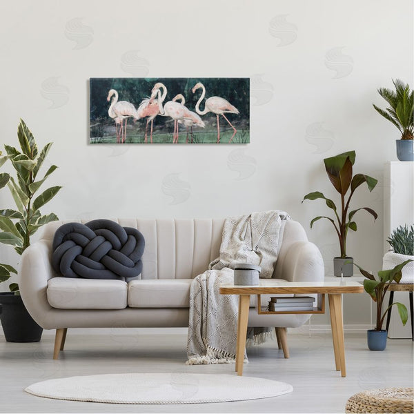 Stupell Industries Nina Blue | Flock Of Flamingos Tropical Waters Wall Art