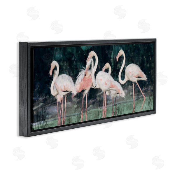 Stupell Industries Nina Blue | Flock Of Flamingos Tropical Waters Wall Art