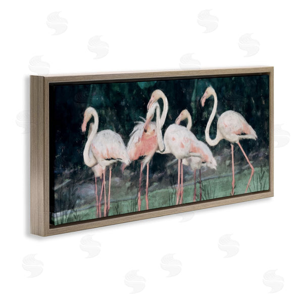 Stupell Industries Nina Blue | Flock Of Flamingos Tropical Waters Wall Art