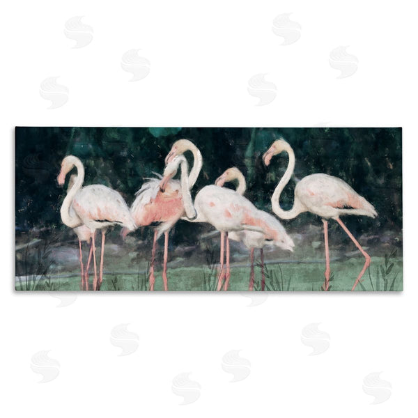 stupell industries Nina Blue | Flock of Flamingos Tropical Waters Wall Art