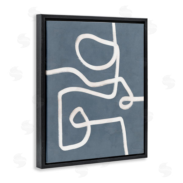 Stupell Industries Nina Blue | Free Line On Blue Wall Art